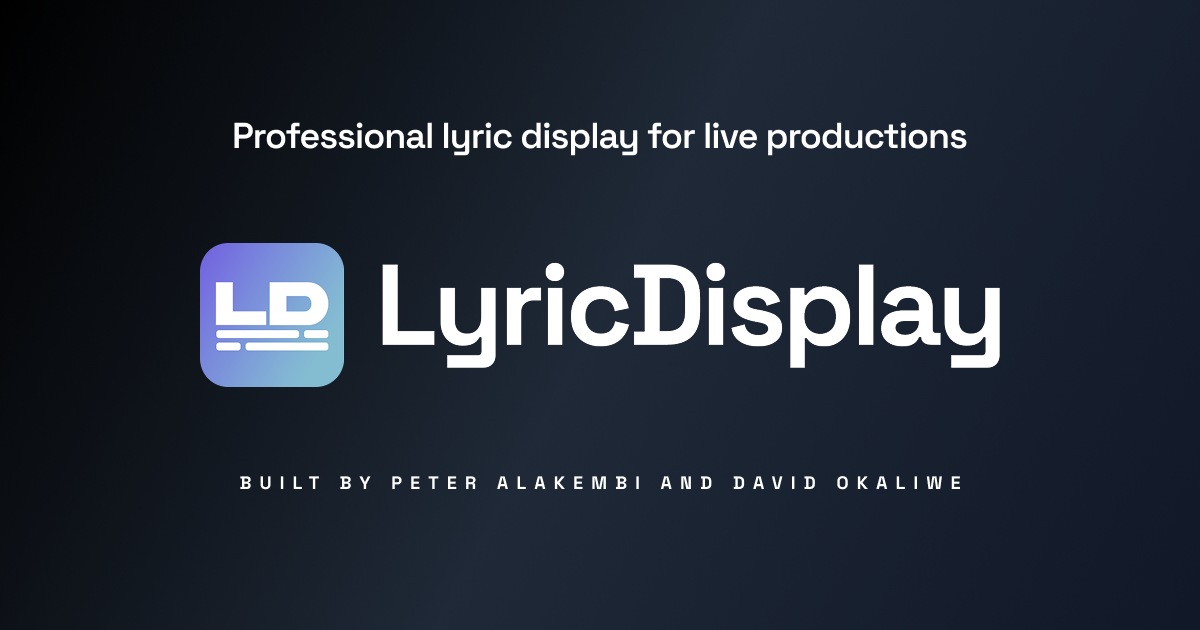 LyricDisplay - Professional Lyric Display Software for Live Production ...